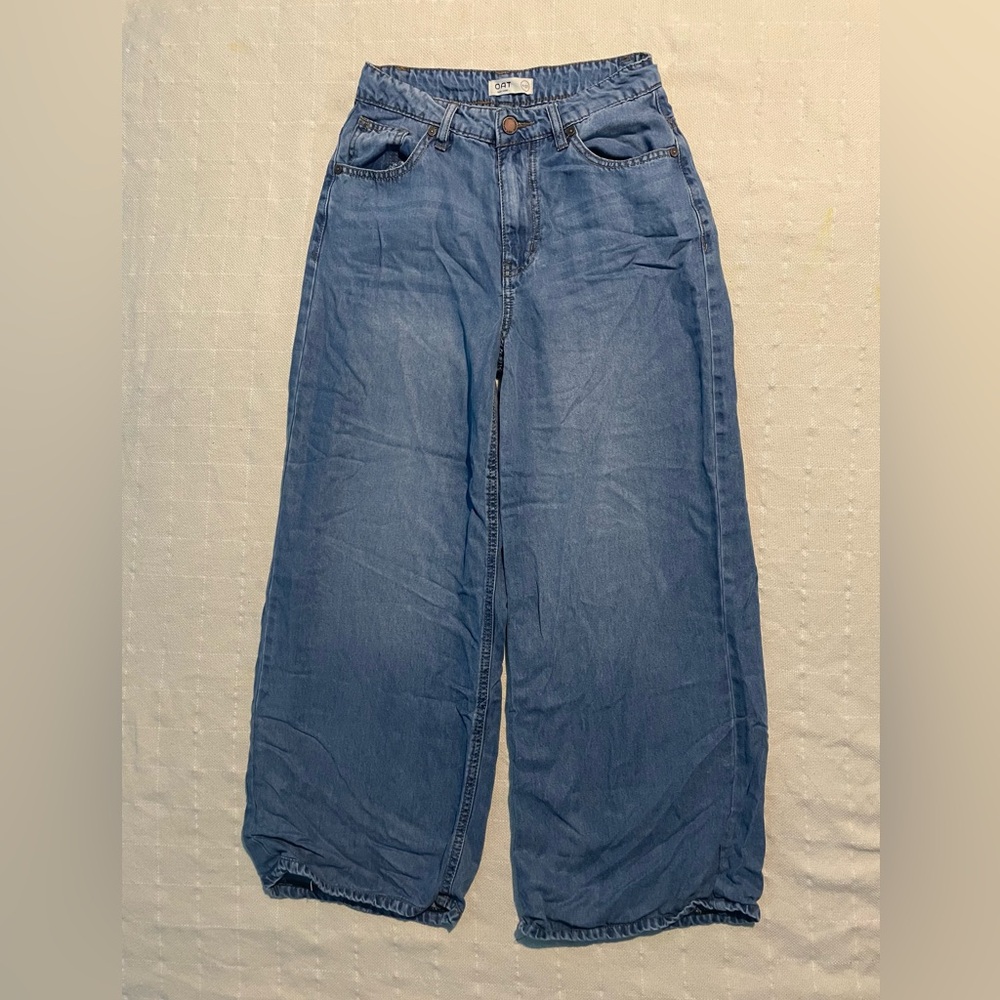 Oat New York Women's Blue Wide-Leg Jeans Size 4/27 
Worn in great Condition
